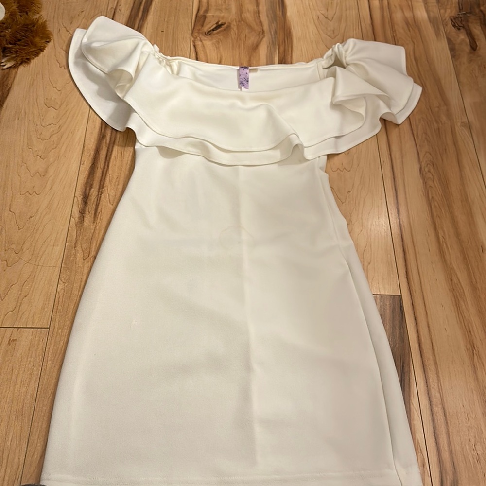 White off the shoulder dress